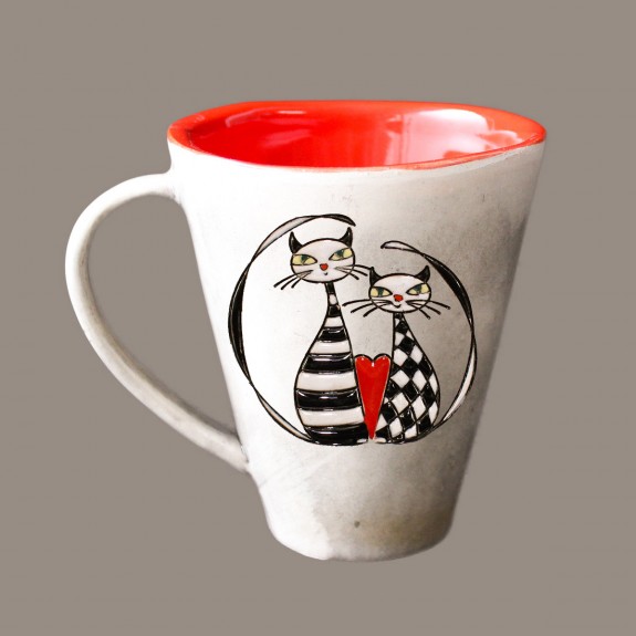 Cats in love cone mug