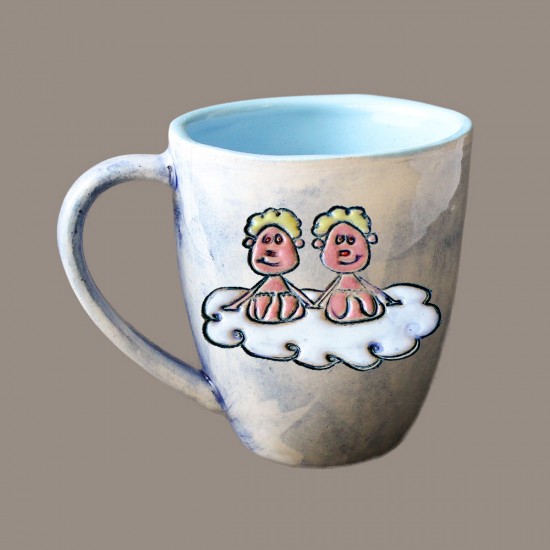 Gemini zodiac sign mug bell