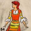 Maiden with red garb