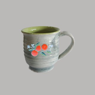 Orange tree branch 2 coffee cup Orange tree branch 2 coffee cup