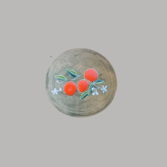Orange tree branch 2 plate size S Orange tree branch 2 plate size S