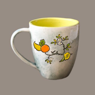 Orange tree branch- mug bell
