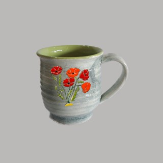Poppies coffee cup