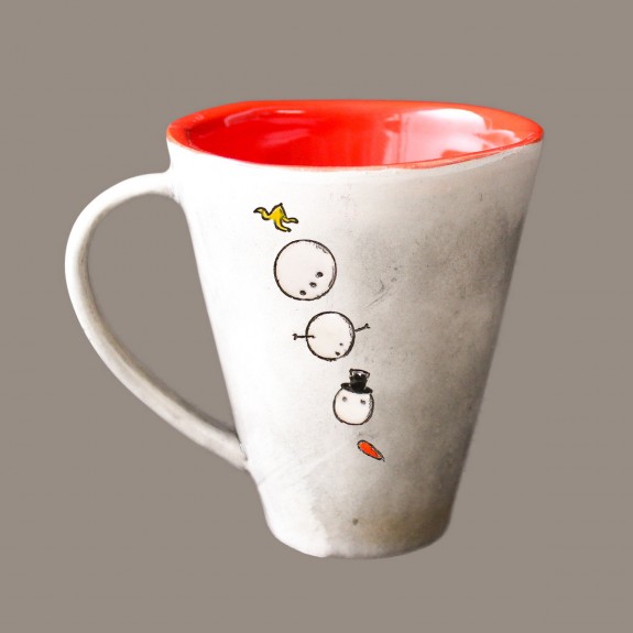Snowman on ice - cone mug Snowman on ice - cone mug