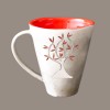 The Red Leaves Tree - cone mug