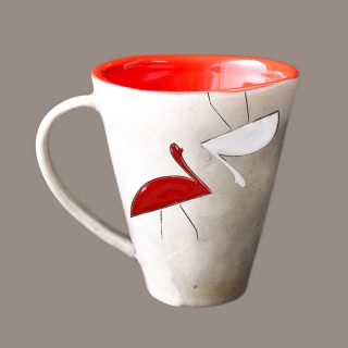 Mug with Two Birds Cups