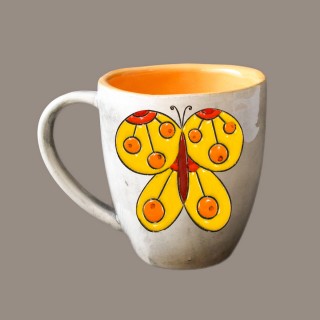 Yellow butterfly - mug bell