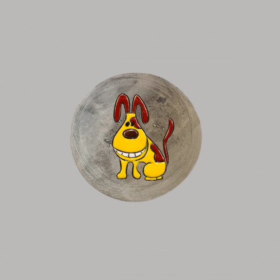 Yellow dog plate size S Yellow dog plate size S